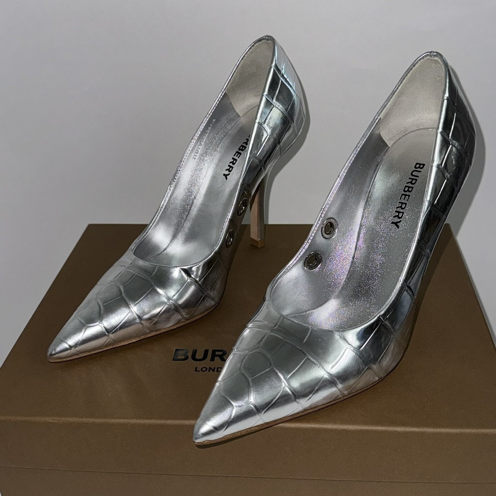 Burberry Heels Sandals Aubri Pointy Pumps Women's Size 36 US 6 Retails $950 - Picture 7 of 10